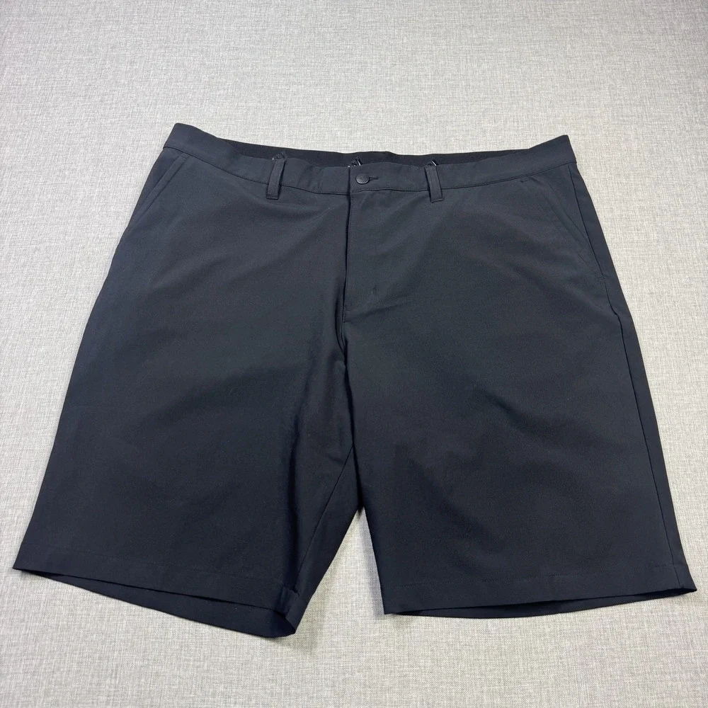 Adidas Golf‎ Chino Shorts Mens 40 Black Microfiber Polyester Spandex 10